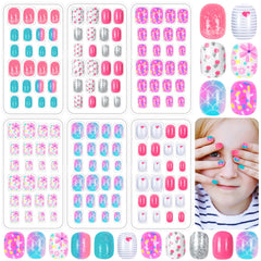 Labeol kids fake nails six-box set for easy DIY nail art