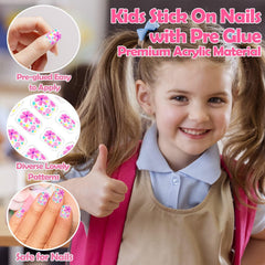 Labeol pre-glued nails for kids simplify application and quick art