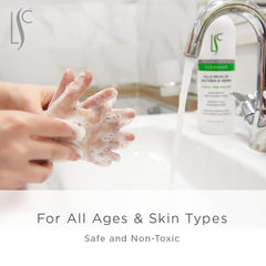 LABORATORY SKIN CARE closeup of foam application showing hydrating texture