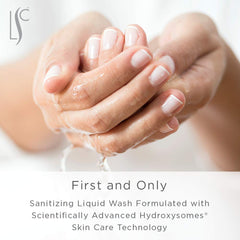 LABORATORY SKIN CARE foaming gel in hands demonstrating gentle cleansing