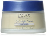 Lacura Q10 Night Cream bottle for nightly skincare routine with potential antioxidant support.
