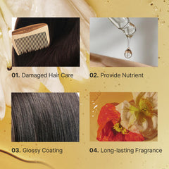 LADOR Hair Perfume Oil on hair delivers shine and smoothness.