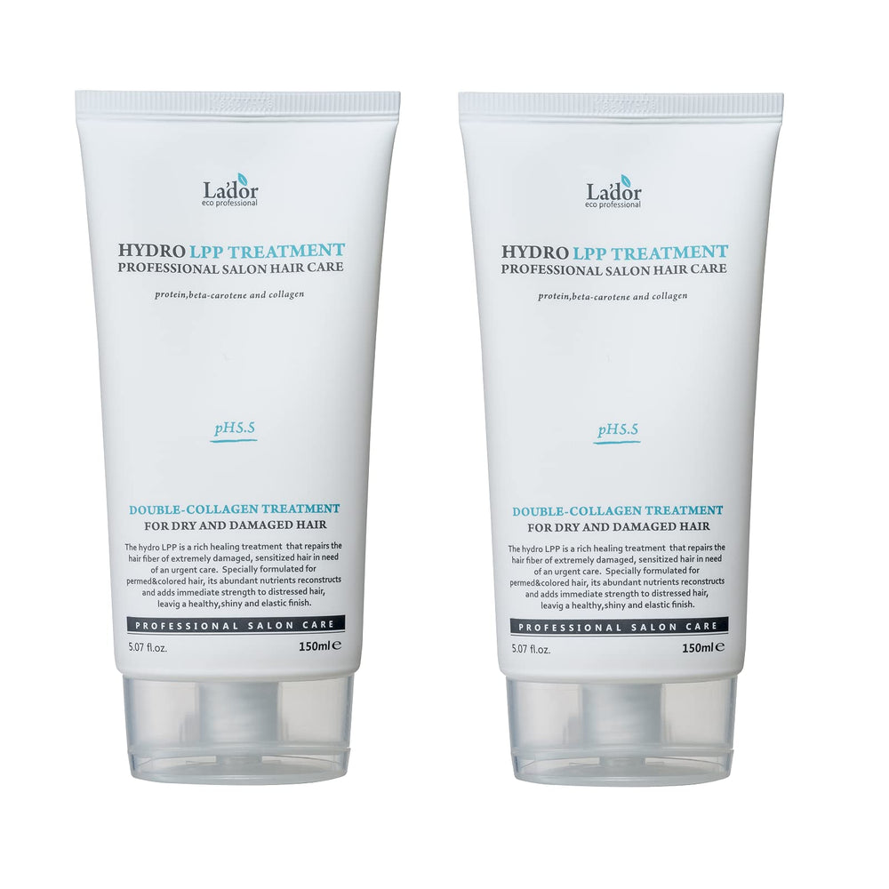 LA'DOR Hydro LPP Keratin Hair Treatment bottle demonstrates deep moisture and high shine potential
