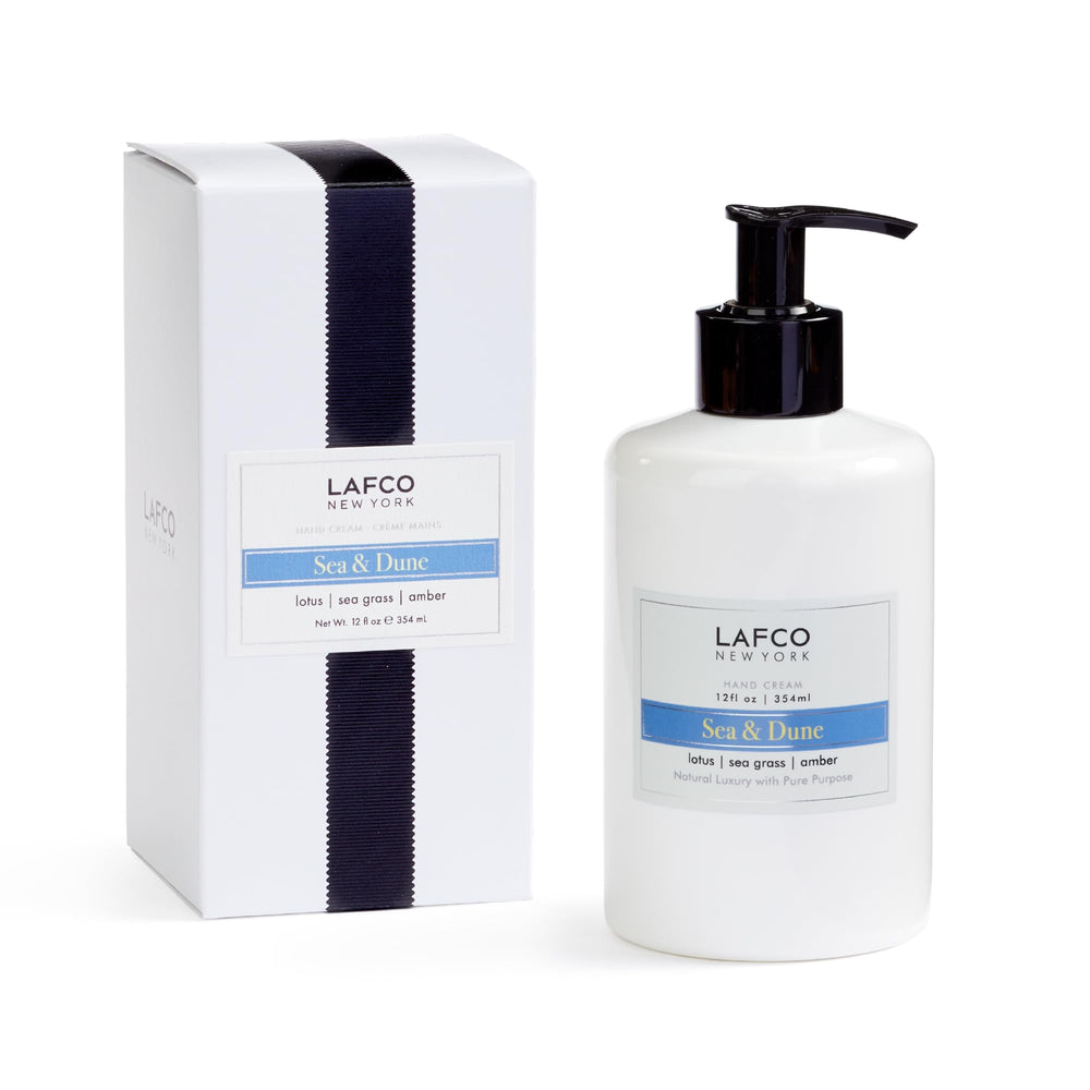 LAFCO New York Sea & Dune hand cream 12 oz jar offering intense hydration and fragrance.
