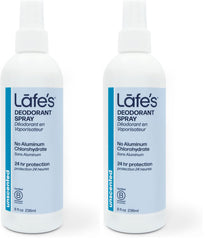 Lafe's natural deodorant 8oz spray bottle for all-day freshness.