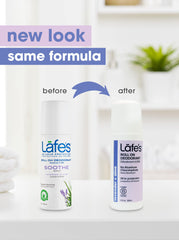 Lafe's Lavender and Aloe roll-on demonstrates easy application and all-day odor control.