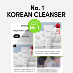 LAGOM Cellup rinse scene illustrates thorough wash with lukewarm water.