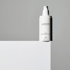 LAGOM Cellus Mild Moisture Cream spread on hand demonstrating light, fast absorption