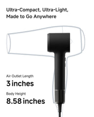 Laifen MINI hair dryer with high-speed motor delivering quick drying
