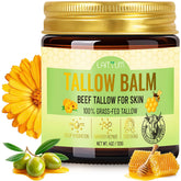 LAITYUM beef tallow face jar shows rich balm for dry facial skin.