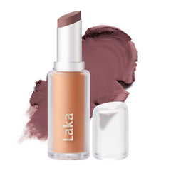 Laka Bulky Matte Lipstick Mauve Gem swatch shows bold pigment.