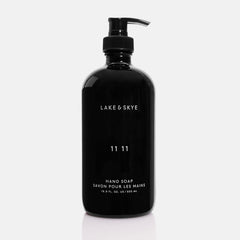 Lake & Skye 11 11 hand soap bottle for daily cleansing with a fresh scent.