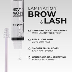 Lamel brow gel waterproof formula keeps brows defined during workouts