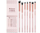 Lamora Eyeshadow Brush Set 7pc Pro for precise base makeup and smooth color.