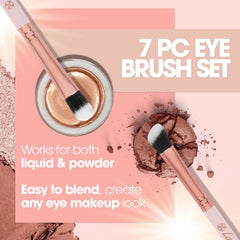 Lamora Eyeshadow Brush Set featuring lightweight wooden handles for confident control.