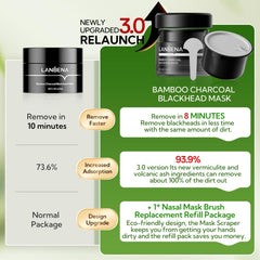 LANBENA volcanic ash-infused formula enhances adsorption on oily zones.