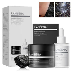 LANBENA bamboo charcoal pore strips for deep cleansing and refined pores.