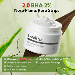 LANBENA deep-cleaning pore strips in action for cleaner-looking pores