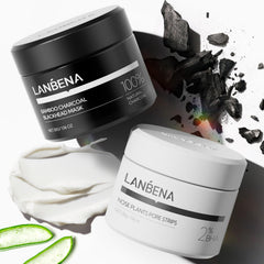 LANBENA nose pore strips 2% BHA pack for deeper cleansing and clearer nose pores