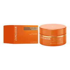 Texture close-up of Lancaster balm shows creamy consistency for sun-exposed skin.