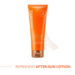 Closeup of Lancaster Golden Tan Maximizer cap highlighting premium after-sun formula