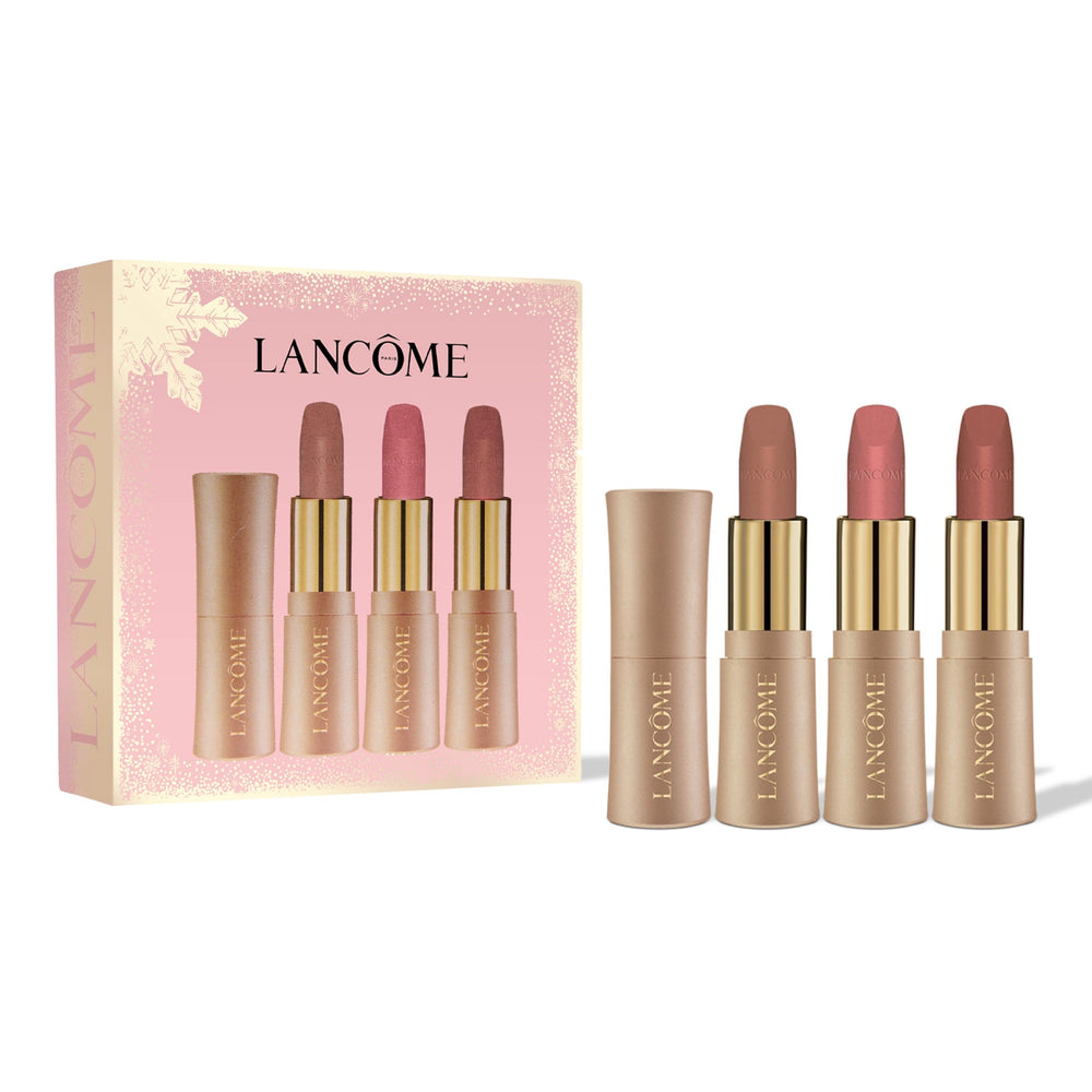 Lancôme Absolu Rouge Intimatte mini shade 210 Unspoken Feelings swatch for everyday wear.