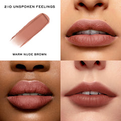 Lancôme Absolu Rouge Intimatte mini shade 274 French Tea swatch for refined lips.
