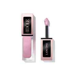 Lancôme Idôle Tint Lavender Latte eyeshadow on lids for iridescent lavender shimmer and buildable color