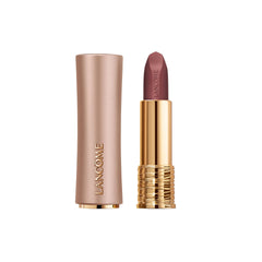 Lancôme Intimatte lipstick swatch with a soft matte finish