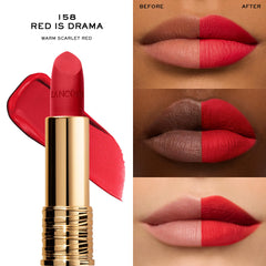 Lancôme L’Absolu Rouge Drama Matte rose extracts hydrate lips.