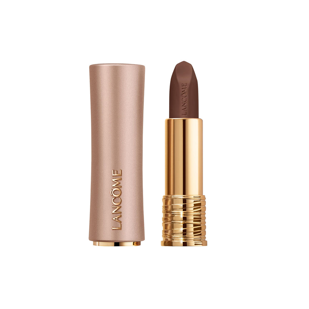 Lancôme L'Absolu Rouge Intimatte bullet closeup for precise, long-lasting color.