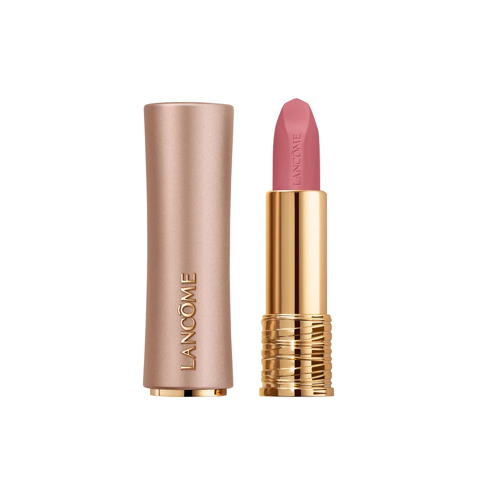 Lancôme L'Absolu Rouge Intimatte bullet swatch for precise lip color