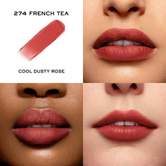 Lancôme L'Absolu Rouge Intimatte packaging on display with rich texture.