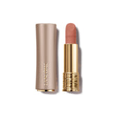 Lancôme L'Absolu Rouge Intimatte swatch shows soft matte finish and smooth glide