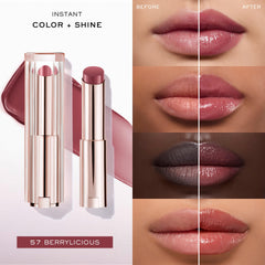Lancôme Lip Idôle Butterglow texture close-up reveals silky, non-sticky finish