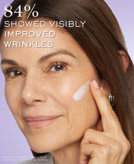 Close-up of Lancôme Rénergie H.P.N. 300-Peptide cream texture, emphasizing light, non-greasy feel.
