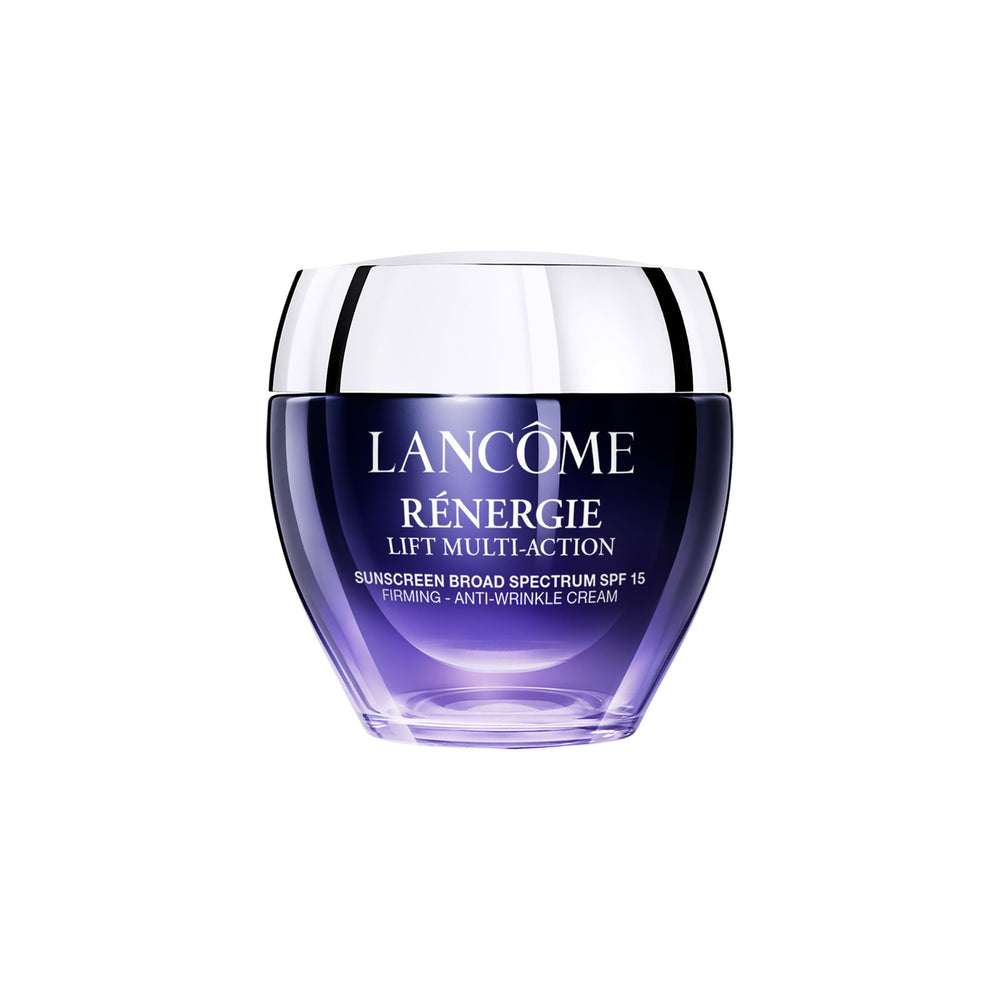 Lancôme Rénergie Lift Multi-Action cream jar with silky texture for daily hydration.
