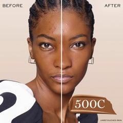 Lancôme Teint Idole texture closeup reveals smooth breathable matte finish.
