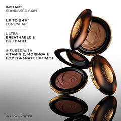 Lancôme Teint Idole Ultra Wear bronzer swatch on skin delivers natural color