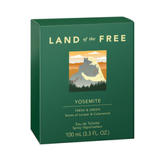 Land of the Free Yosmite packaging shows FSC-certified carton.