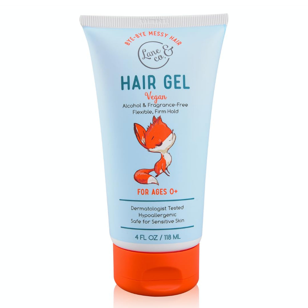 LANE & CO. Baby Hair Gel bottle front showing hypoallergenic kids gel for gentle styling