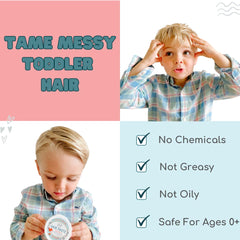 Lane & Co Hair Paste on bed head shows tame, flexible control.