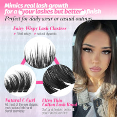 Close-up of Lanflower 3D fairy lash effect with natural depth.