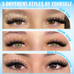 Lanflower fairy lash clusters close-up for natural flutter