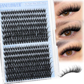 LANFLOWER Fairy lash clusters spikes for a feathery, natural enhancement.