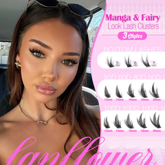 Lanflower Manga-style lash mix offers versatile density options with 80D and 100D
