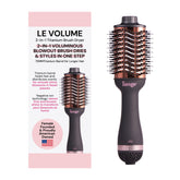 L'ANGE HAIR Le Volume with 75mm titanium barrel for smooth, voluminous blowouts.