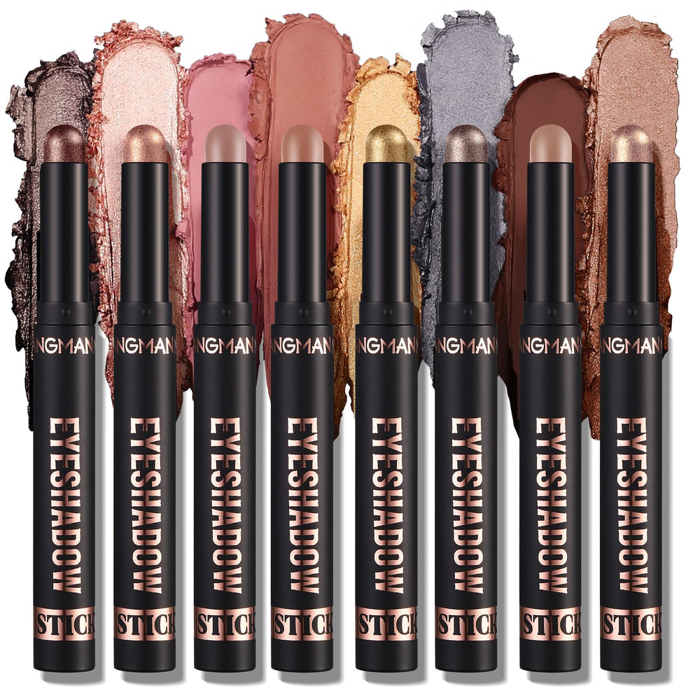LANGMANNI eyeshadow stick 8-shade collection for versatile day-to-night looks.