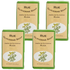Lanman & Kemp Rue glycerine soap bar closeup highlighting rich lather