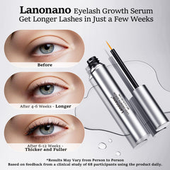 Lanonano lash serum applicator shown for targeted base-lash application.